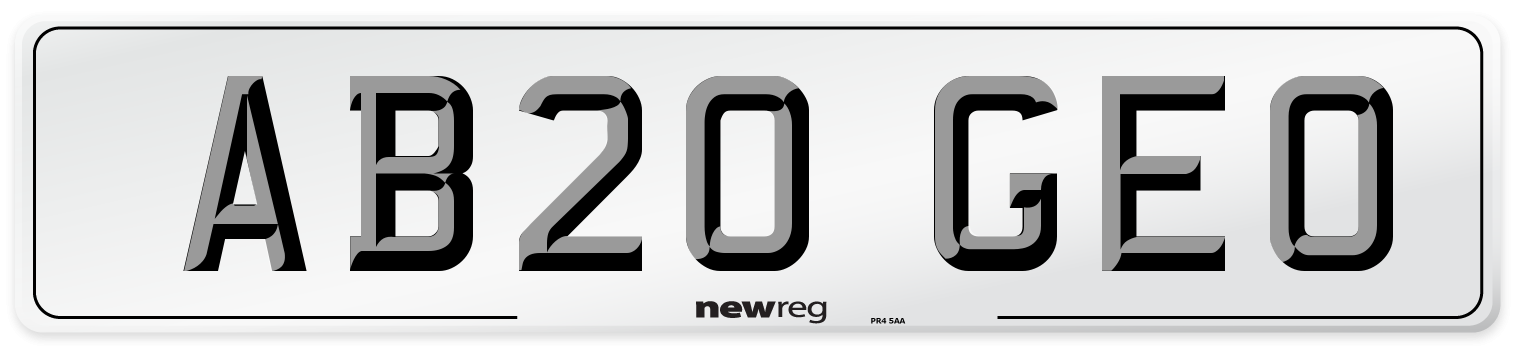 AB20 GEO Number Plate from New Reg